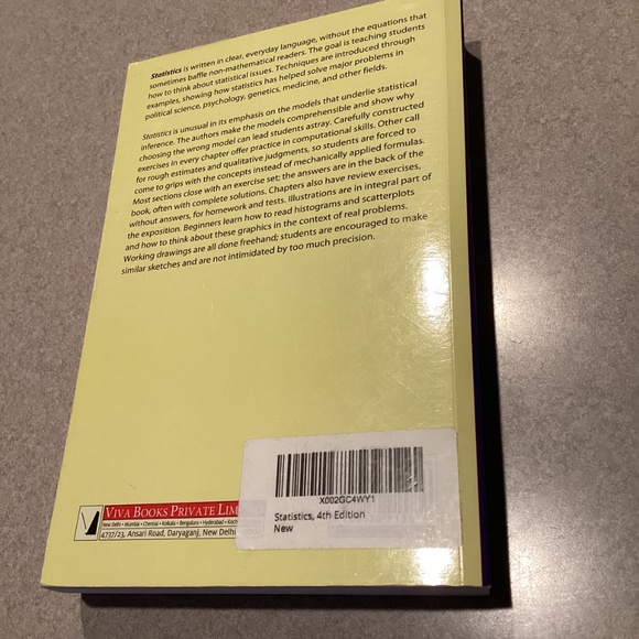 Statistics 4th Edition Book - Picture 2 of 9